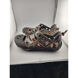 Merrell Mens Vapor Slip On Water Shoes Vibram Sole Brown Orange Rubber SZ 11